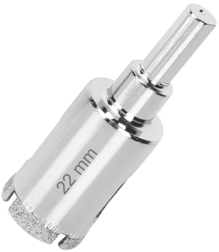 Diamond Holesaw 22mm – Diamond Core Hole Saw for Porcelain, Marble, Granite & Hard Ceramics